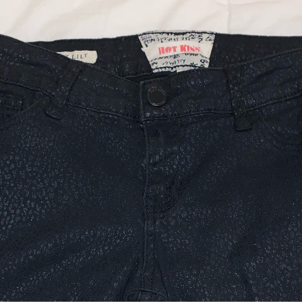 HOT KISS Skinny Lily Shein Animal print black jeans size 7